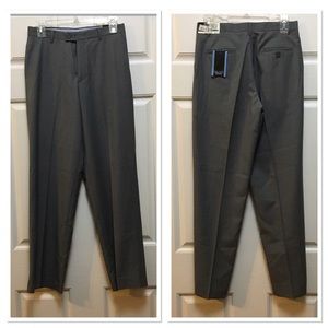 Nautica Gray Plain Front Dress Blues Trouser